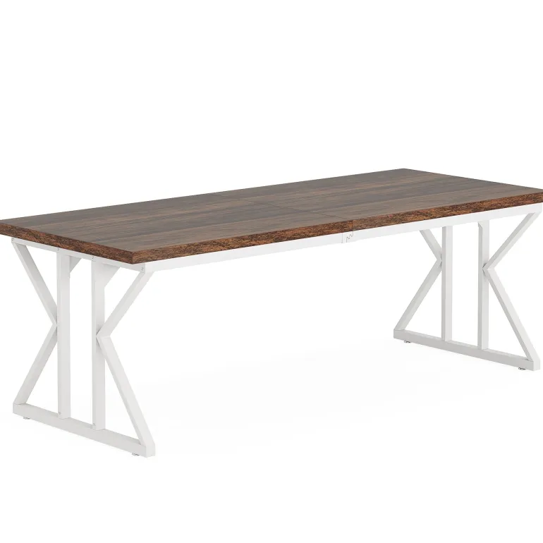 Cheap Tribesigns 78.7" Executive Desk, Large Computer Desk Two Person Desk for Home Office
