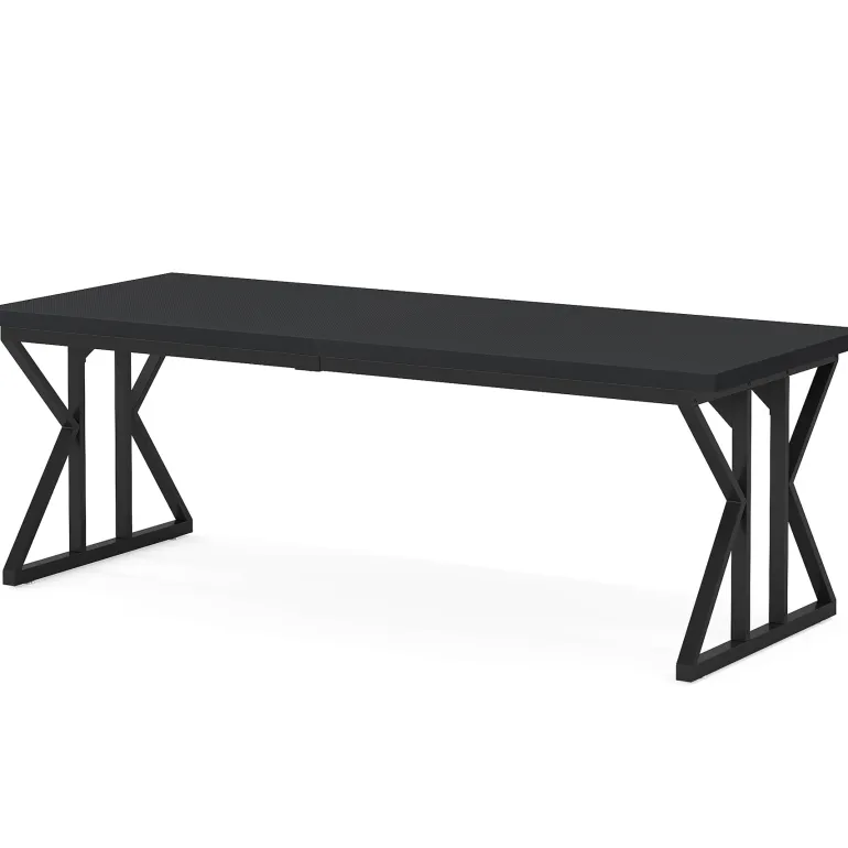 Cheap Tribesigns 78.7" Executive Desk, Large Computer Desk Two Person Desk for Home Office