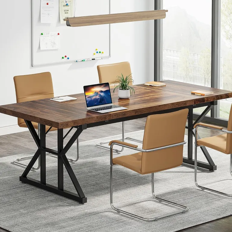 Store Tribesigns 70.8" Executive Desk, Large Computer Office Desk Workstation