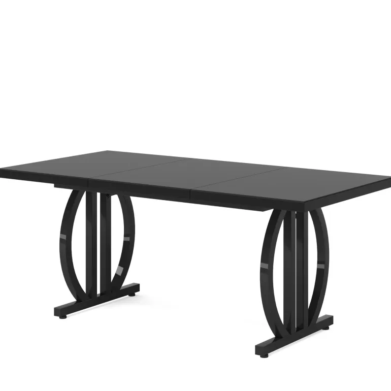 Flash Sale Tribesigns 63" Executive Desk, Modern Computer Desk with Metal Geometric Base