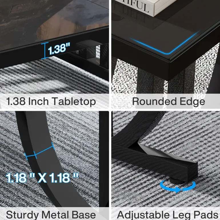 Flash Sale Tribesigns 63" Executive Desk, Modern Computer Desk with Metal Geometric Base