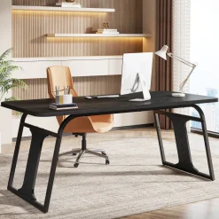 Outlet Tribesigns 63" Executive Desk, Modern Computer Office Desk Writing Table