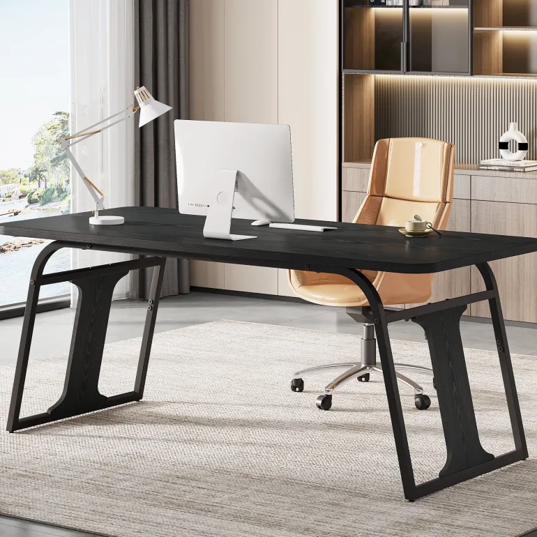 Outlet Tribesigns 63" Executive Desk, Modern Computer Office Desk Writing Table
