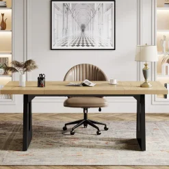 Discount Tribesigns 70" Executive Desk, Modern Computer Office Desk Workstation