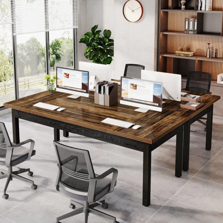 Shop Tribesigns 63" Executive Desk, Modern Computer Desk Office Desk