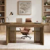 Store Tribesigns 63" Executive Desk, Modern Computer Desk Study Writing Table