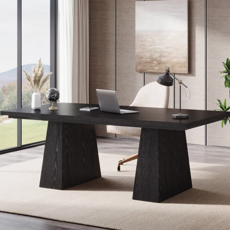 Sale Tribesigns 63" Executive Desk, Modern Office Computer Desk Workstations