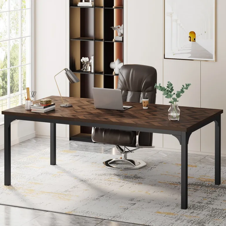 Cheap Tribesigns 70.9" Executive Desk Simple Computer Desk Conference Table