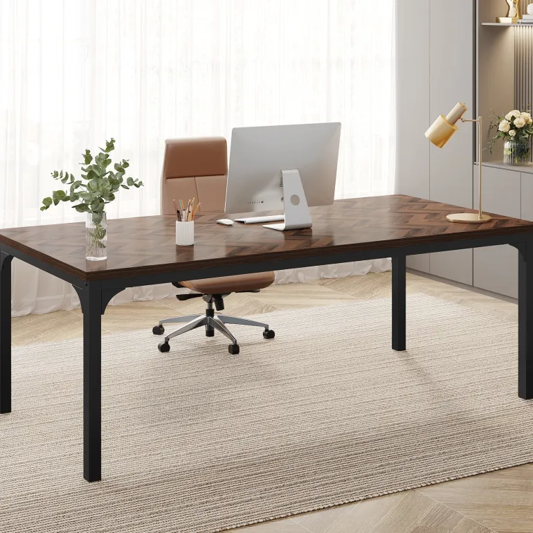 Cheap Tribesigns 70.9" Executive Desk Simple Computer Desk Conference Table