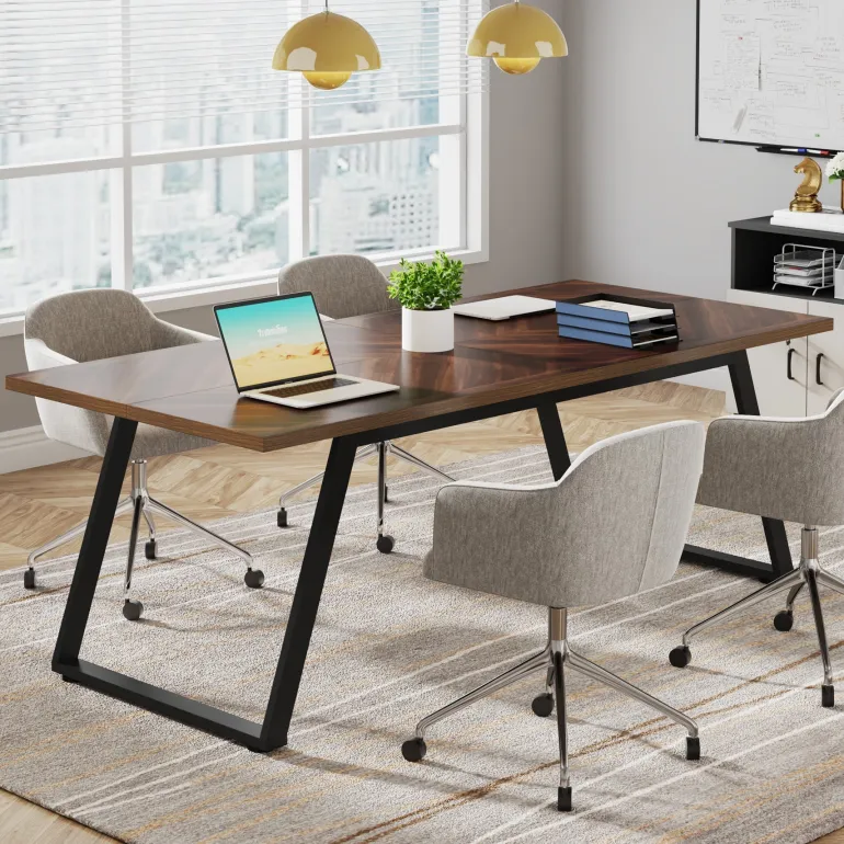 Outlet Tribesigns 63" Executive Desk, Simple Computer Desk with Thickened Frame