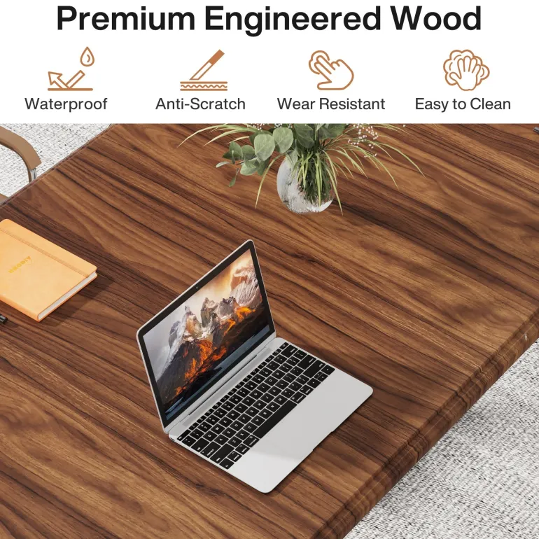 Outlet Tribesigns 63" Executive Desk, Simple Wood Computer Writing Desk