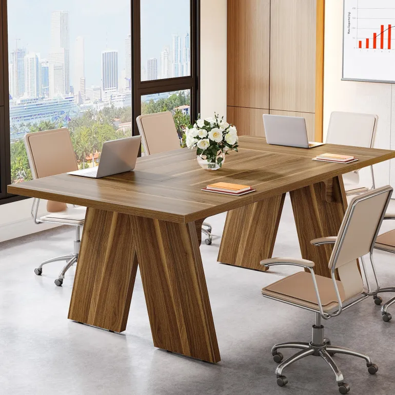 Hot Tribesigns 70.9" Executive Desk, Wood 6FT Conference Table Meeting Table Computer Desk