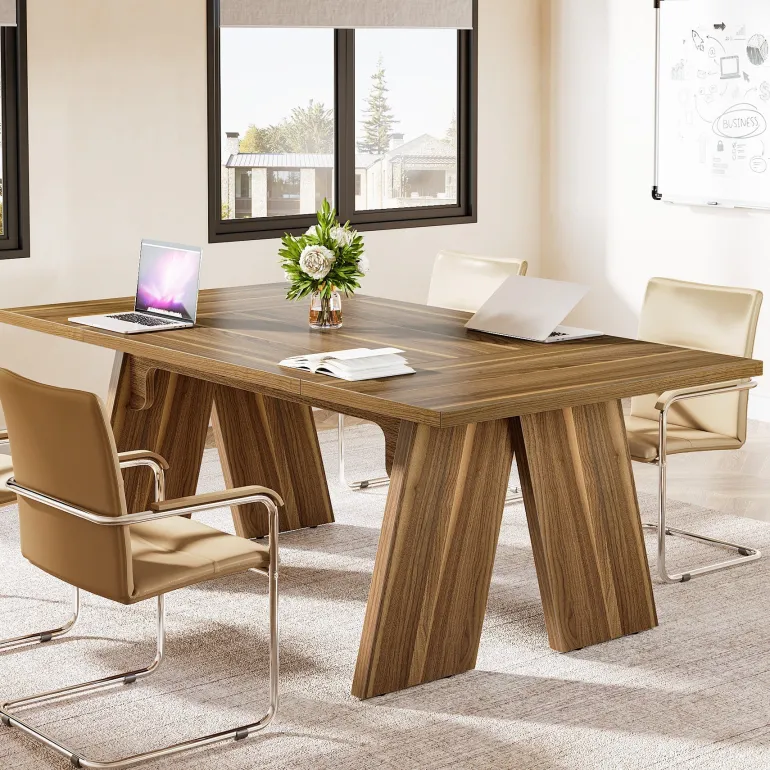 Hot Tribesigns 70.9" Executive Desk, Wood 6FT Conference Table Meeting Table Computer Desk