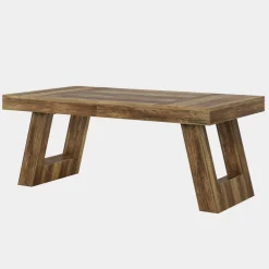 Clearance Tribesigns 63" Executive Desk, Wood Office Desk Computer Desk with Double Pedestal