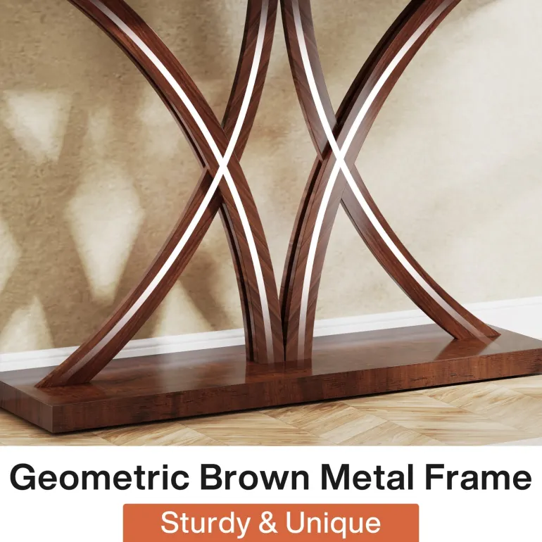 Sale Tribesigns 63" Farmhouse Console Table, Industrial Wood Sofa Entryway Table