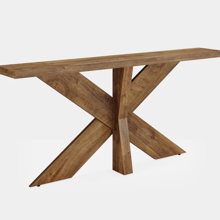 Discount Tribesigns 70.9" Farmhouse Console Table, Wood Sofa Hallway Table