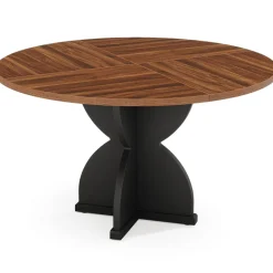 Cheap Tribesigns 47" Farmhouse Dining Table, Wood Circle Kitchen Table for 4 - 6 People