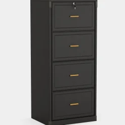 Store Tribesigns 51" File Cabinet, Vertical Filing Cabinet with 4 Storage Drawers