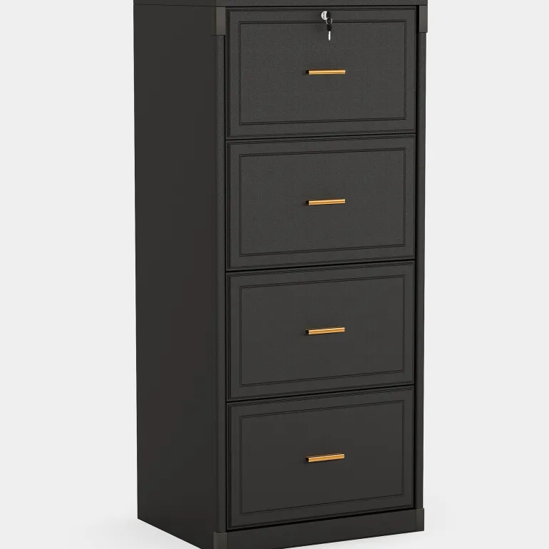 Store Tribesigns 51" File Cabinet, Vertical Filing Cabinet with 4 Storage Drawers
