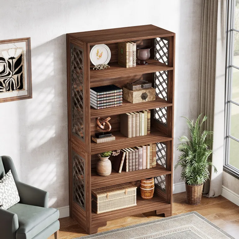 Fashion Tribesigns 70.8" Freestanding Bookshelf, 6 - Tier Bookcase Display Rack Storage Shelves