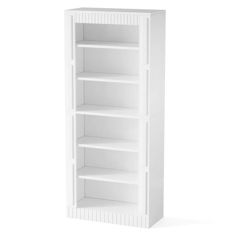 Sale Tribesigns 73" Modern Bookcase, 6-Tier Tall Etagere Bookshelf with Storage Shelves