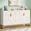 Flash Sale Tribesigns 59" Modern Sideboard Buffet Kitchen Storage Cabinet with Doors