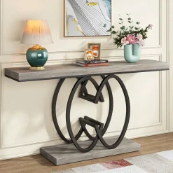 Outlet Tribesigns 55" Narrow Console Table, Modern Sofa Accent Table for Hallway