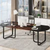 Hot Tribesigns 70.86" Oval Executive Desk, Modern Computer Meeting Table for Home Office
