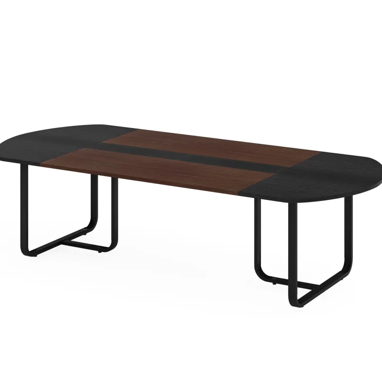 Hot Tribesigns 70.86" Oval Executive Desk, Modern Computer Meeting Table for Home Office