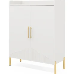 Cheap Tribesigns 30 Pairs Shoe Cabinet, 6-Tier Modern Shoes Rack Organizer with Doors