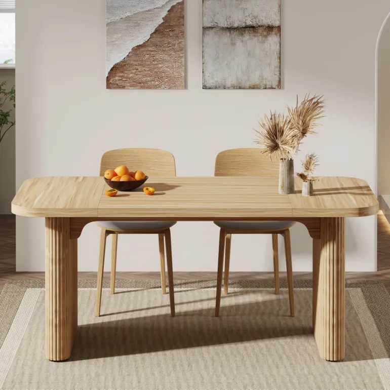Best Tribesigns 62" Rectangular Dining Table for 4-6, Simple Kitchen Dinner Table