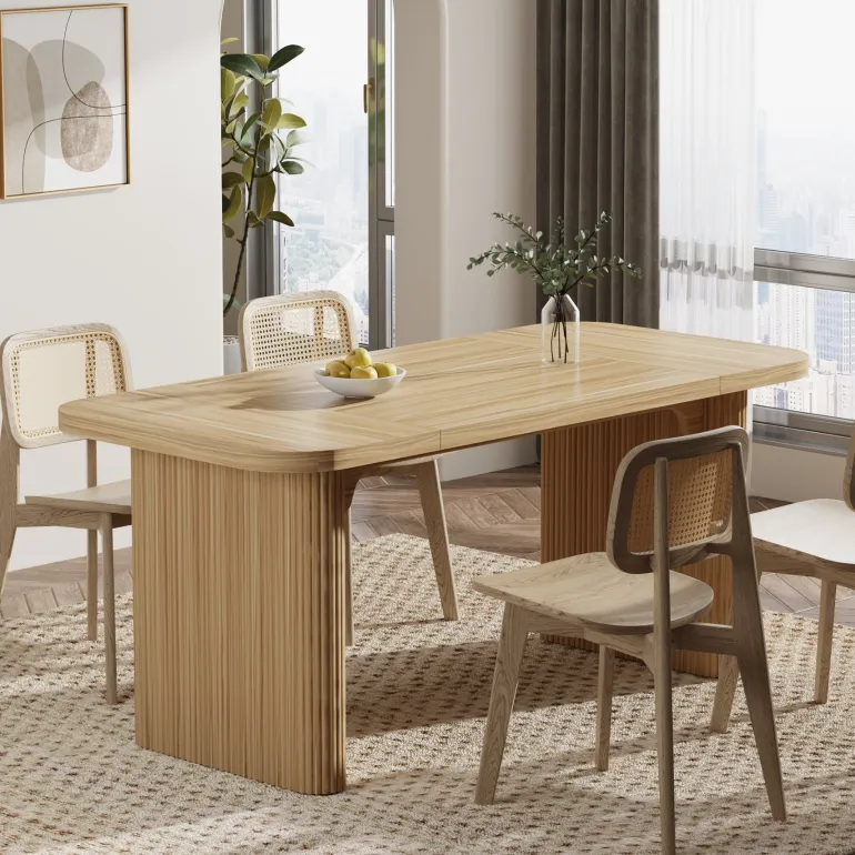 Best Tribesigns 62" Rectangular Dining Table for 4-6, Simple Kitchen Dinner Table