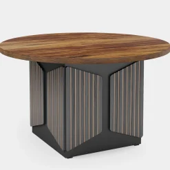 Online Tribesigns 47" Round Dining Table, Farmhouse Kitchen Table for 4-6 People