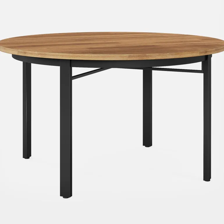 Fashion Tribesigns 46" Round Dining Table, Farmhouse Kitchen Table Dinner Table for 4 - 6 People