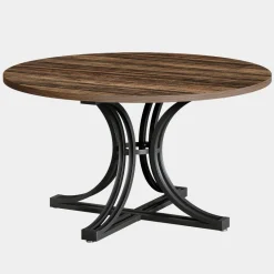 Clearance Tribesigns 47" Round Dining Table, Farmhouse Kitchen Table for 4 - 6 People