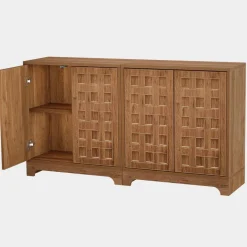 Best Tribesigns 57.5" Set of 2 Sideboard Buffet, Storage Cabinet Credenza with Doors
