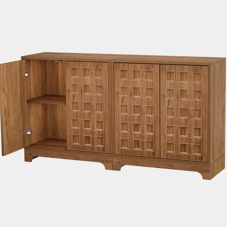 Best Tribesigns 57.5" Set of 2 Sideboard Buffet, Storage Cabinet Credenza with Doors