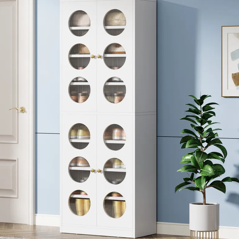 Store Tribesigns 70.8" Shoe Cabinet, 8 - tier Shoe Organizer with Doors
