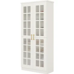Store Tribesigns 71" Shoe Cabinet, 8 - tier Shoe Storage Racks With Adjustable Shelves