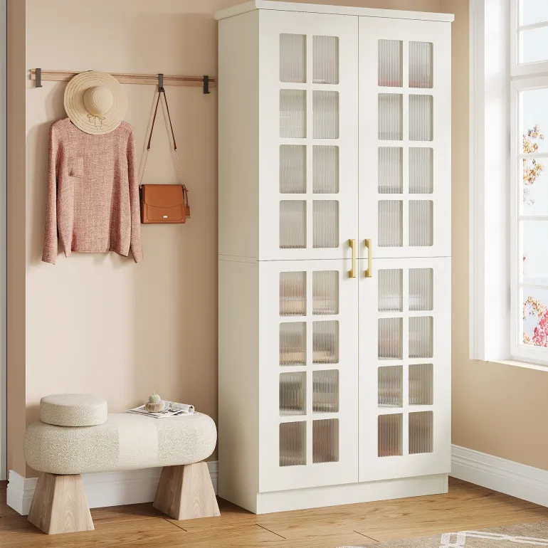 Store Tribesigns 71" Shoe Cabinet, 8 - tier Shoe Storage Racks With Adjustable Shelves
