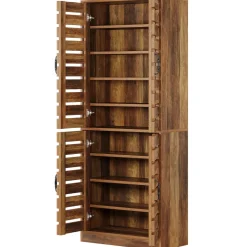 Best Sale Tribesigns 70.8" Shoe Cabinet, 9 - Tier Vertical Shoe Rack with Shutter Doors