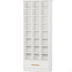 Sale Tribesigns 71" Shoe Rack, Freestanding Wooden 9-Tier Shoe Storage Cabinet