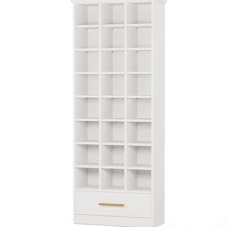 Sale Tribesigns 71" Shoe Rack, Freestanding Wooden 9-Tier Shoe Storage Cabinet