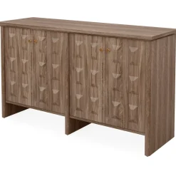 Fashion Tribesigns 59" Sideboard Buffet, Console Cabinet Credenzas Coffee Bar Cabinet with Adjustable Shelf