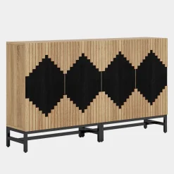Flash Sale Tribesigns 63" Sideboard Buffet, Farmhouse Sideboard Credenza Storage Cabinet with Doors