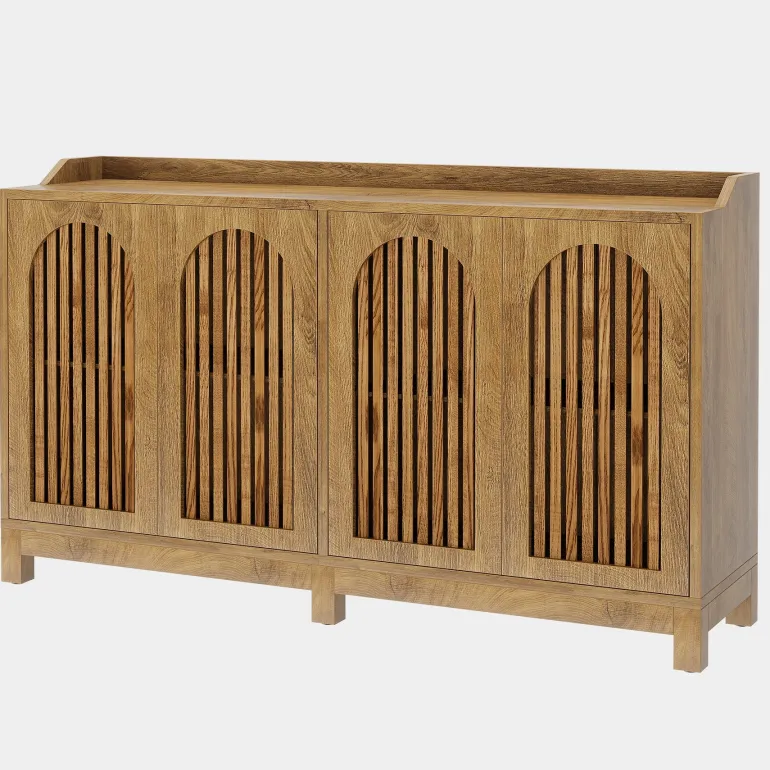 Hot Tribesigns 57" Sideboard Buffet, Farmhouse Storage Cabinet with Adjustable Shelf