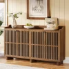 Fashion Tribesigns 55" Sideboard Buffet, Farmhouse Storage Cabinet Credenzas with Adjustable Shelves