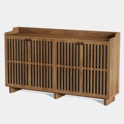 Fashion Tribesigns 55" Sideboard Buffet, Farmhouse Storage Cabinet Credenzas with Adjustable Shelves