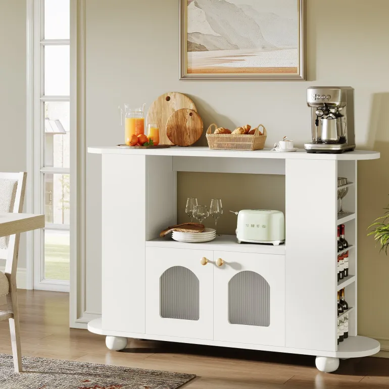 Clearance Tribesigns 47" Sideboard Buffet, Kitchen Coffee Bar Storage Cabinet