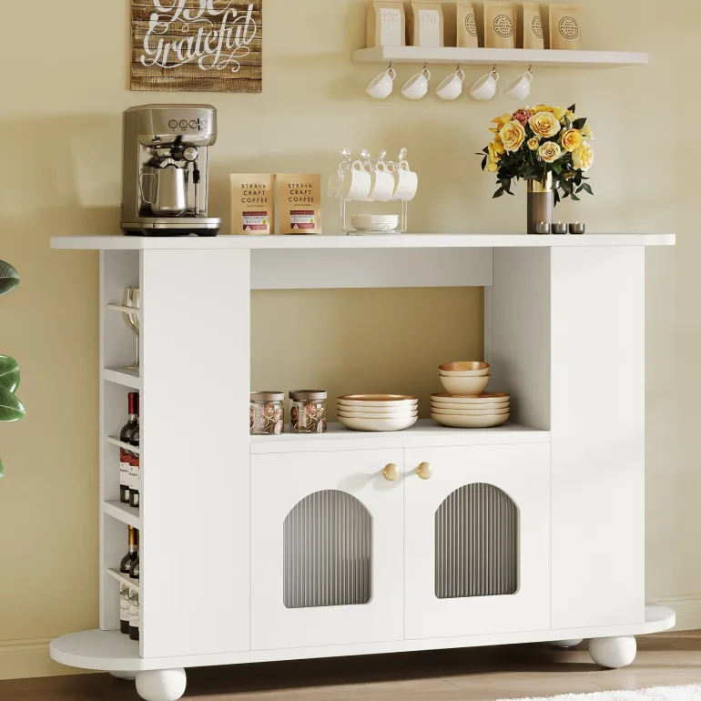 Clearance Tribesigns 47" Sideboard Buffet, Kitchen Coffee Bar Storage Cabinet